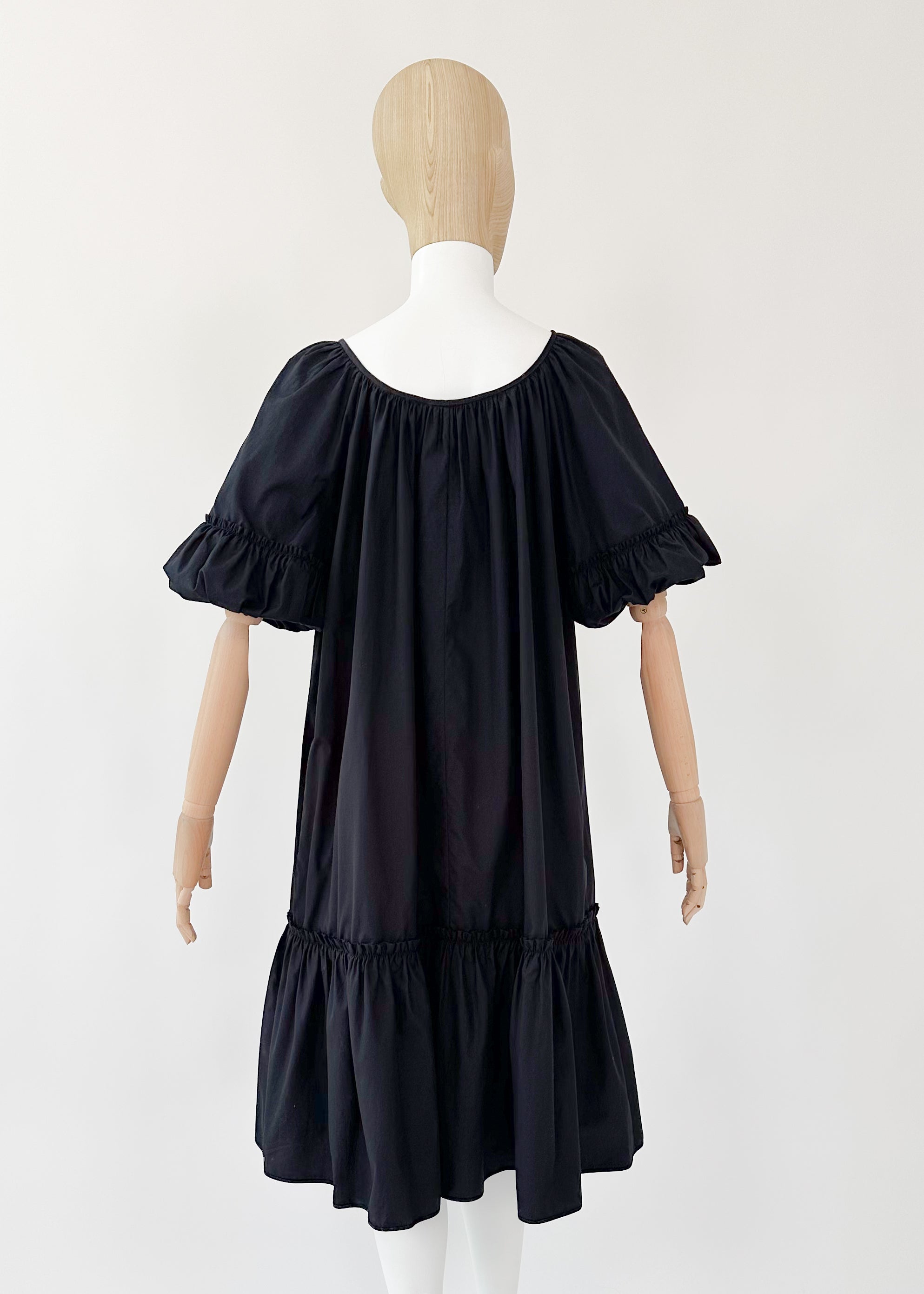 long sleeve tent dress White Linen Tent Dress With Side Buttons - Long Sleeves (3 sizes)