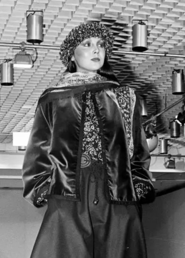 Yves Saint Laurent Fringe Knit Hat 1976 Russian Collection