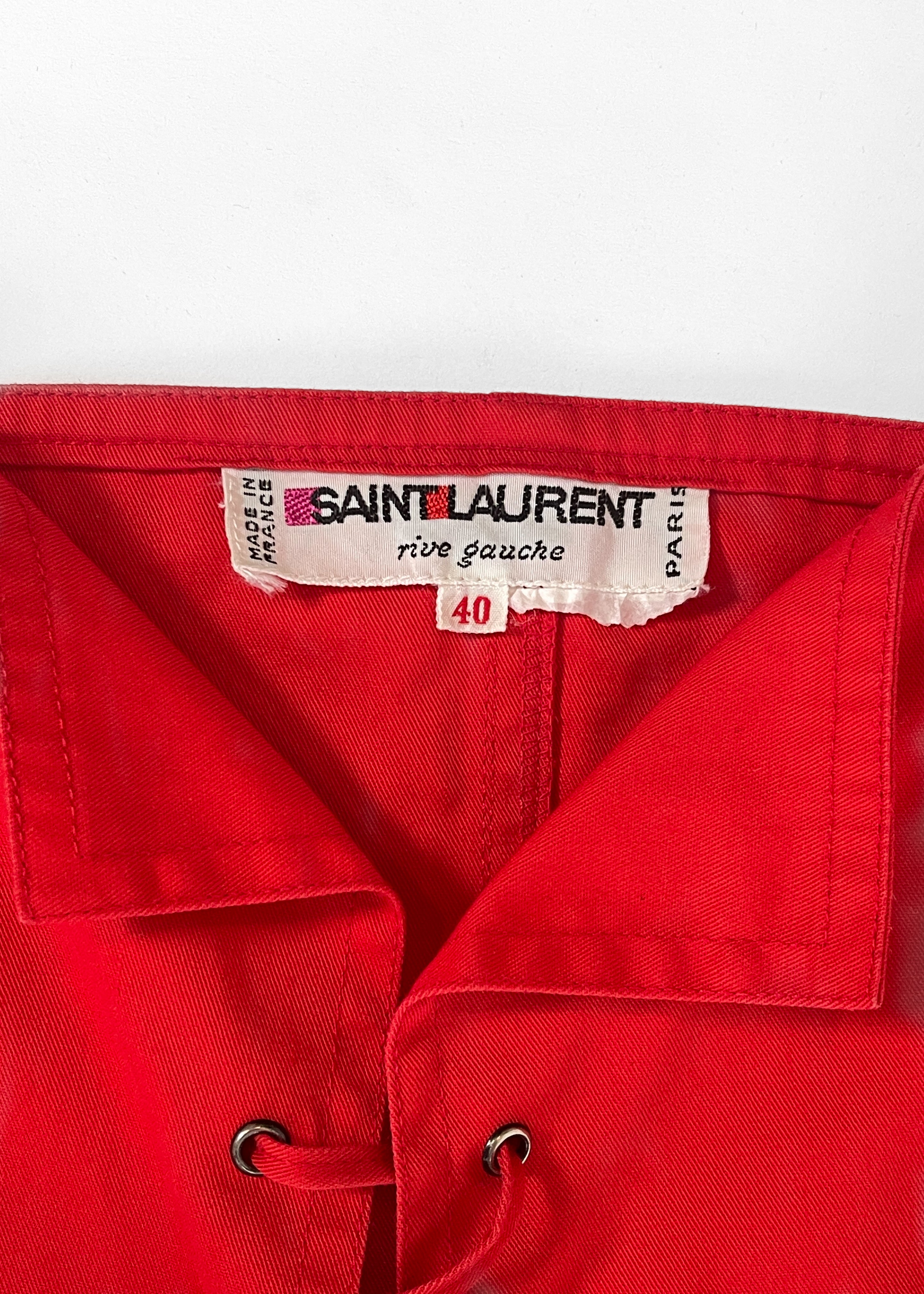 Yves Saint Laurent Lace-Up Corset Top — Spring 1977 Runway