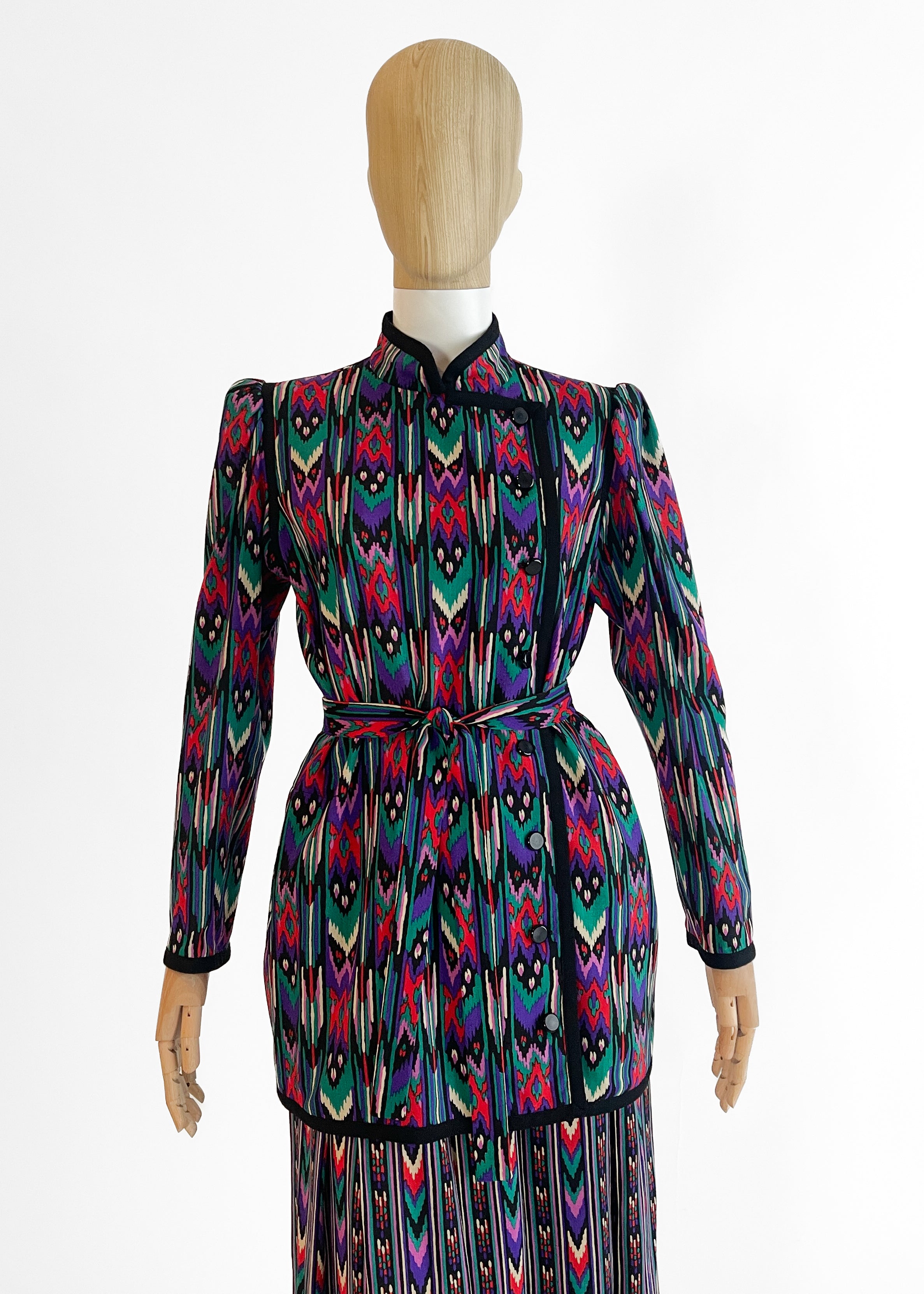 Yves Saint Laurent Laurent Ikat Ensemble Fall 1980