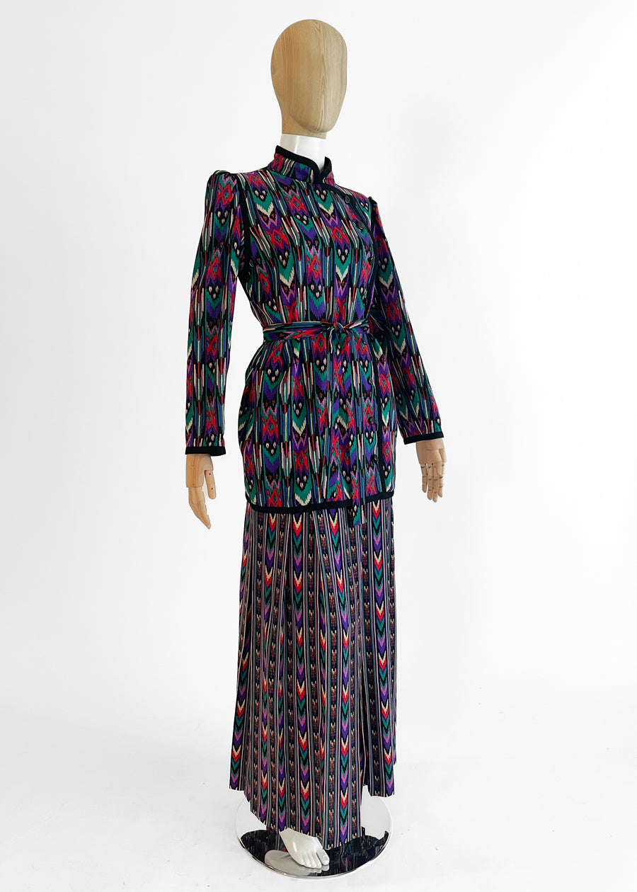 Yves Saint Laurent Laurent Ikat Ensemble Fall 1980