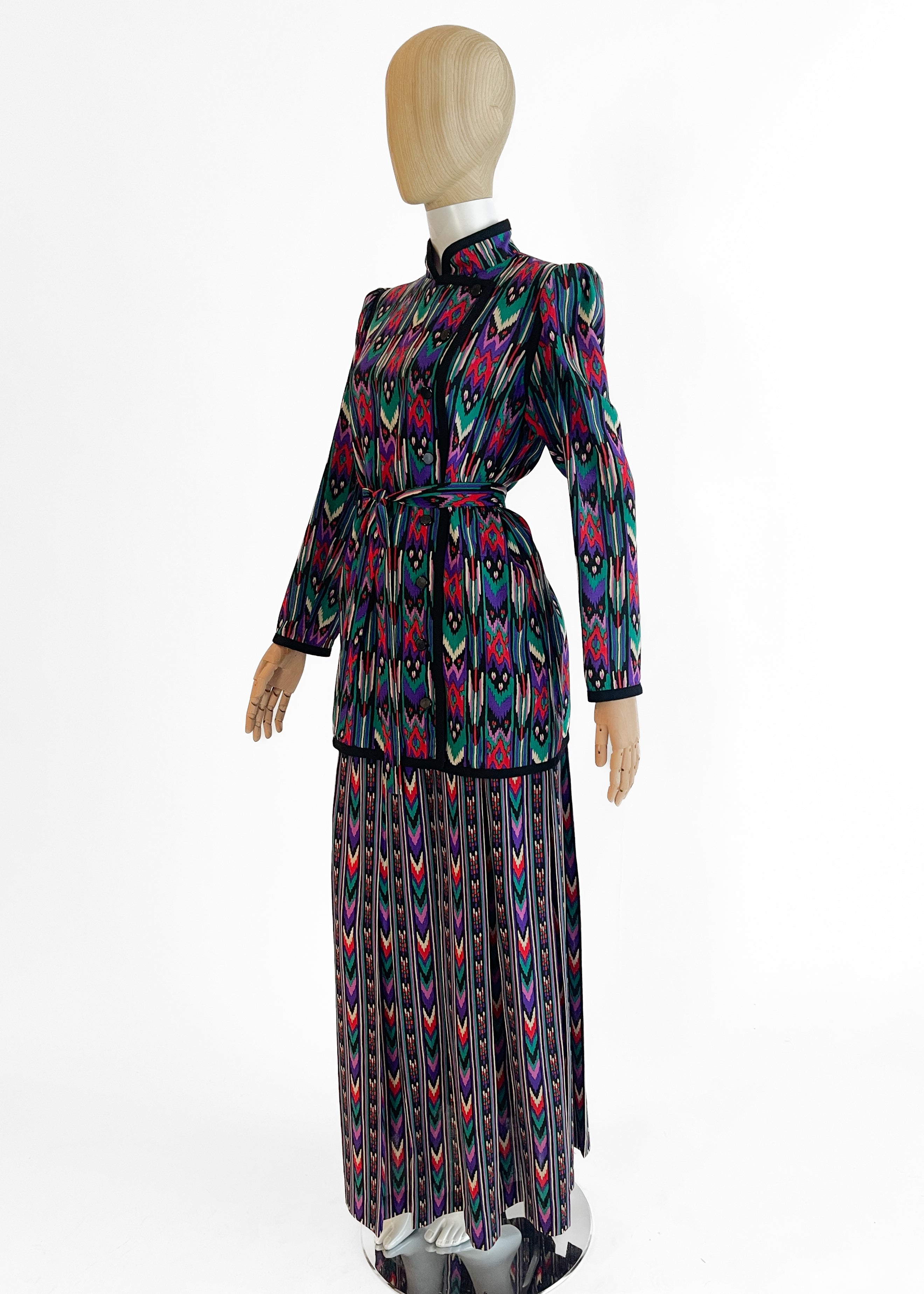 Yves Saint Laurent Laurent Ikat Ensemble Fall 1980