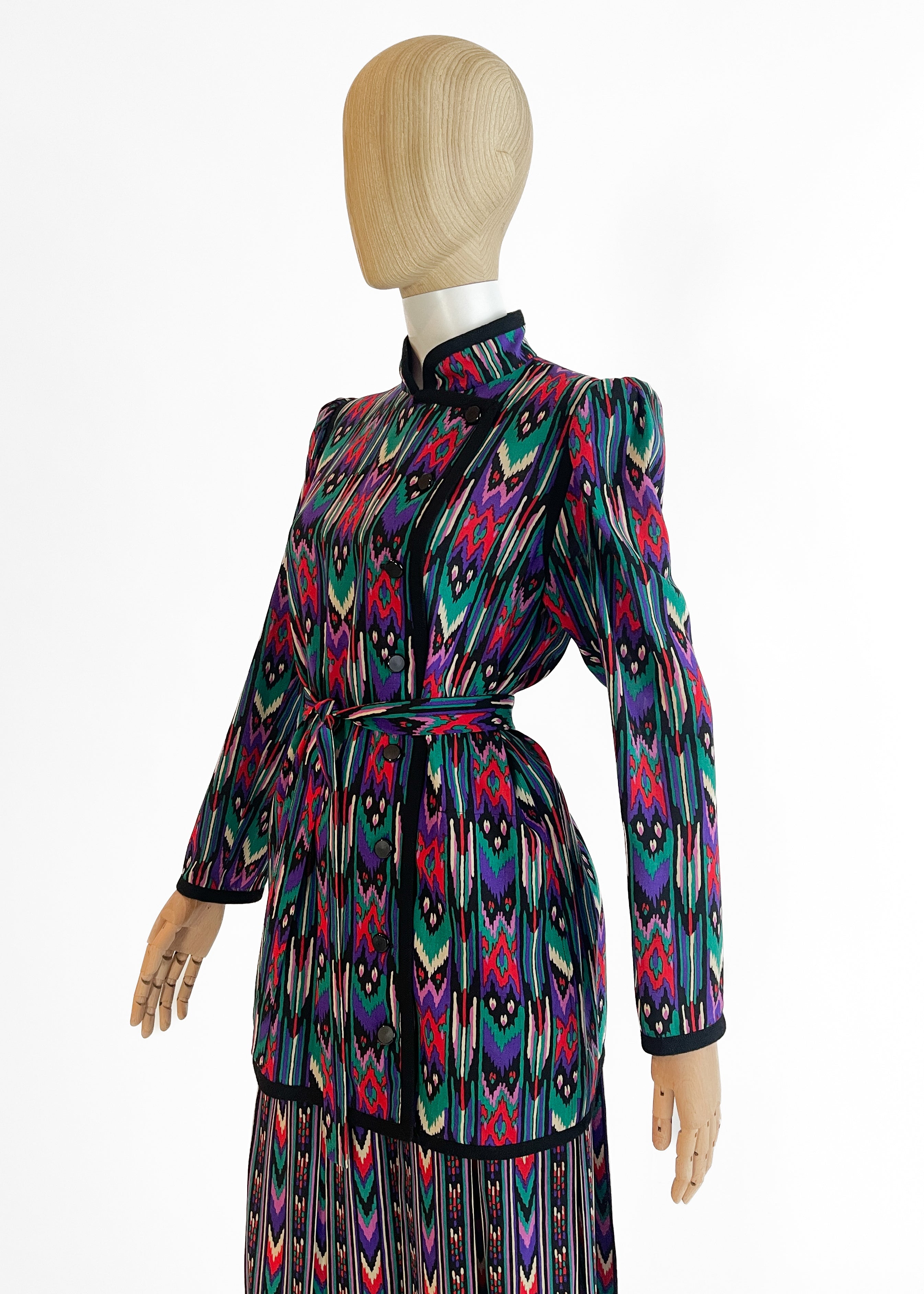 Yves Saint Laurent Laurent Ikat Ensemble Fall 1980