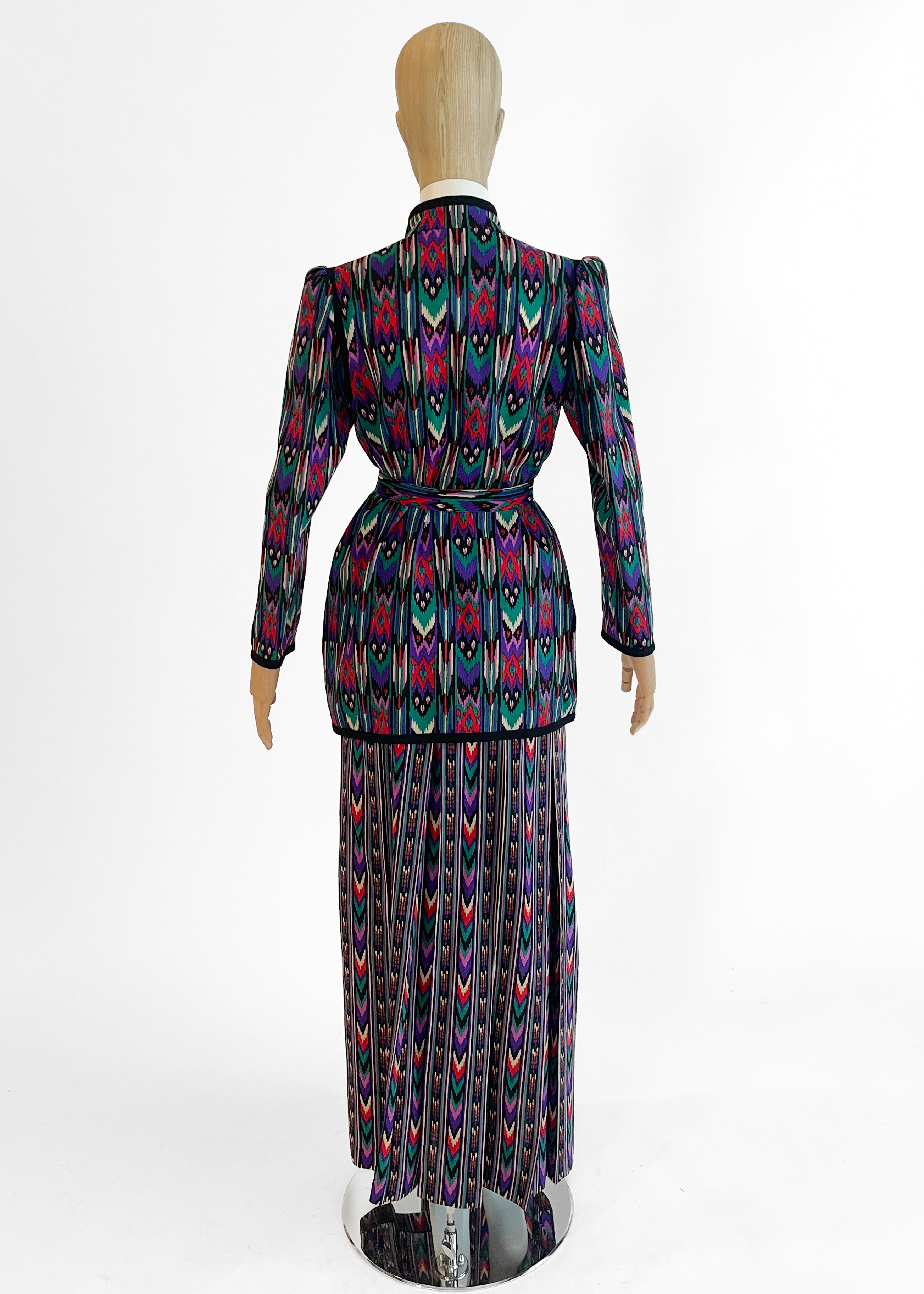 Yves Saint Laurent Laurent Ikat Ensemble Fall 1980