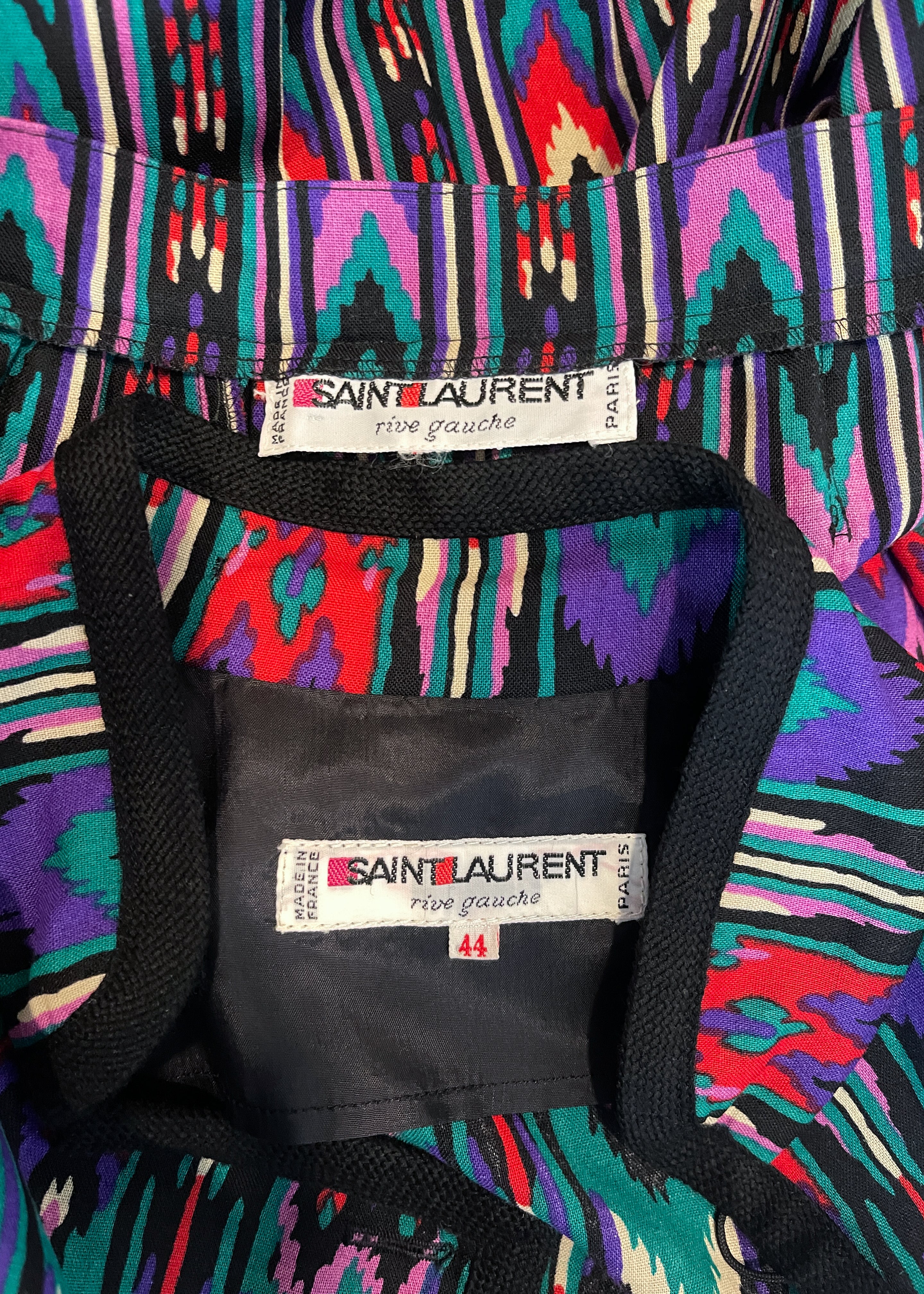 Yves Saint Laurent Laurent Ikat Ensemble Fall 1980