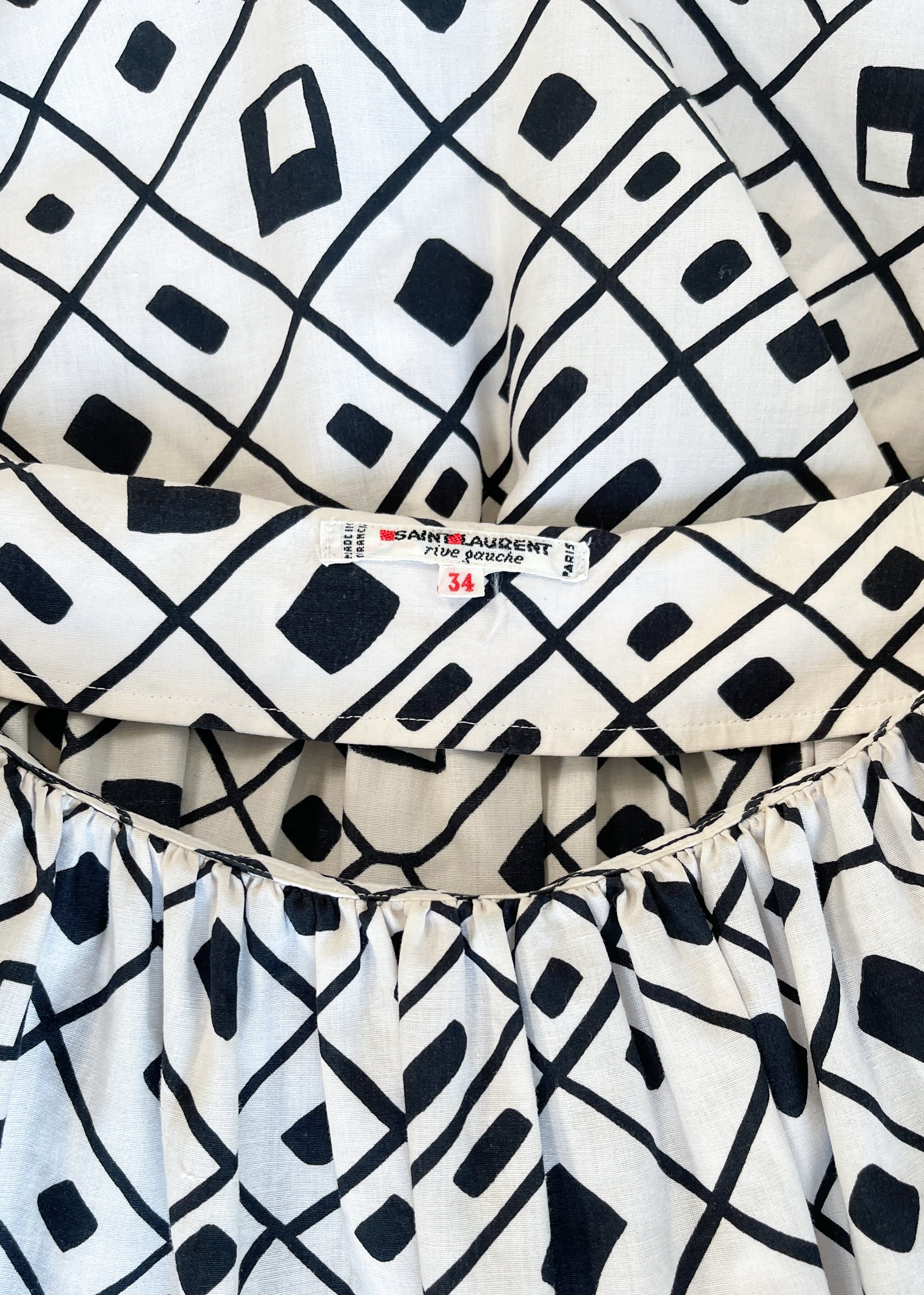 Vintage Yves Saint Laurent Graphic Cotton Shirt