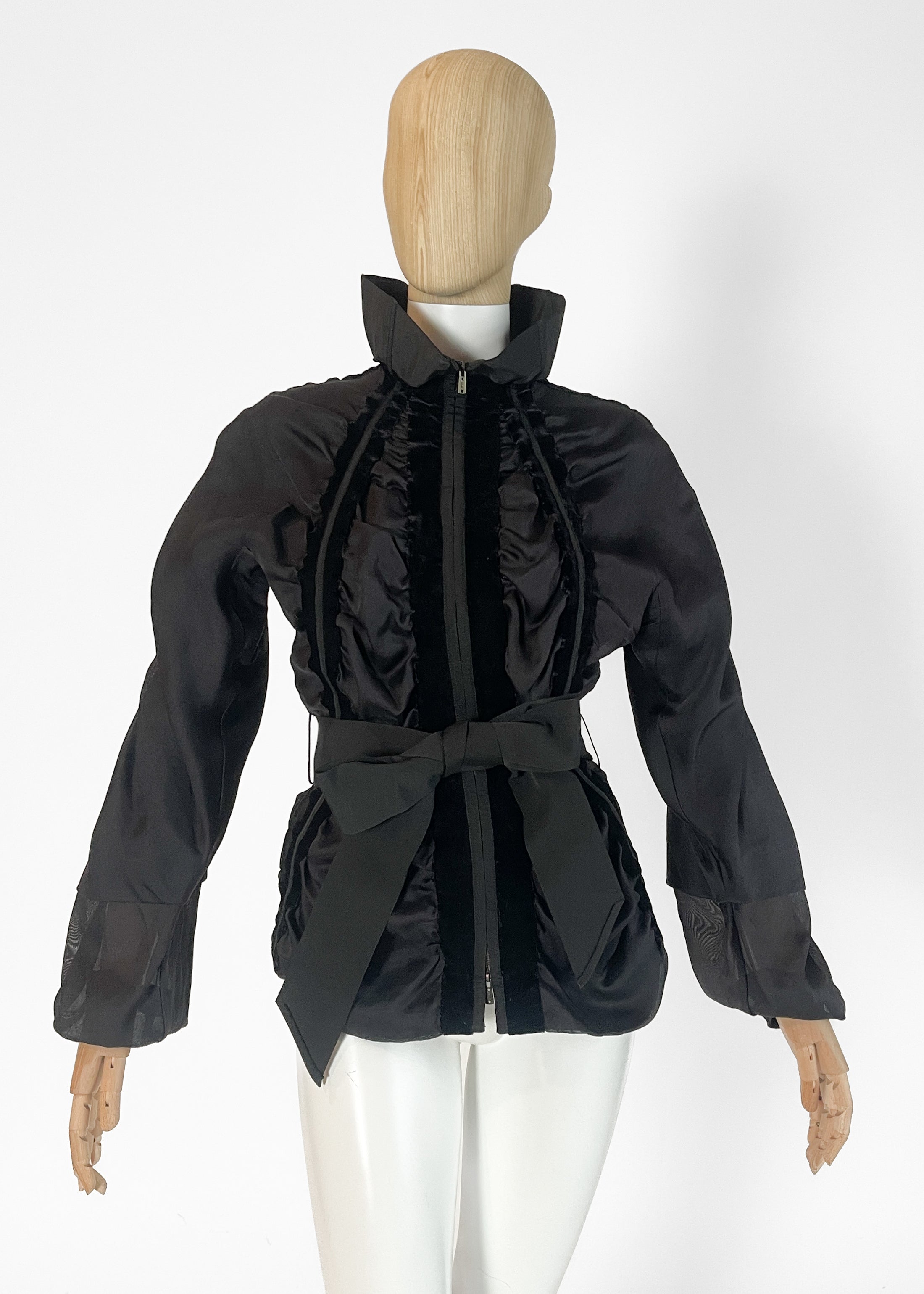 YSL Black Velvet Stripe Jacket — Tom Ford Fall 2002 Runway