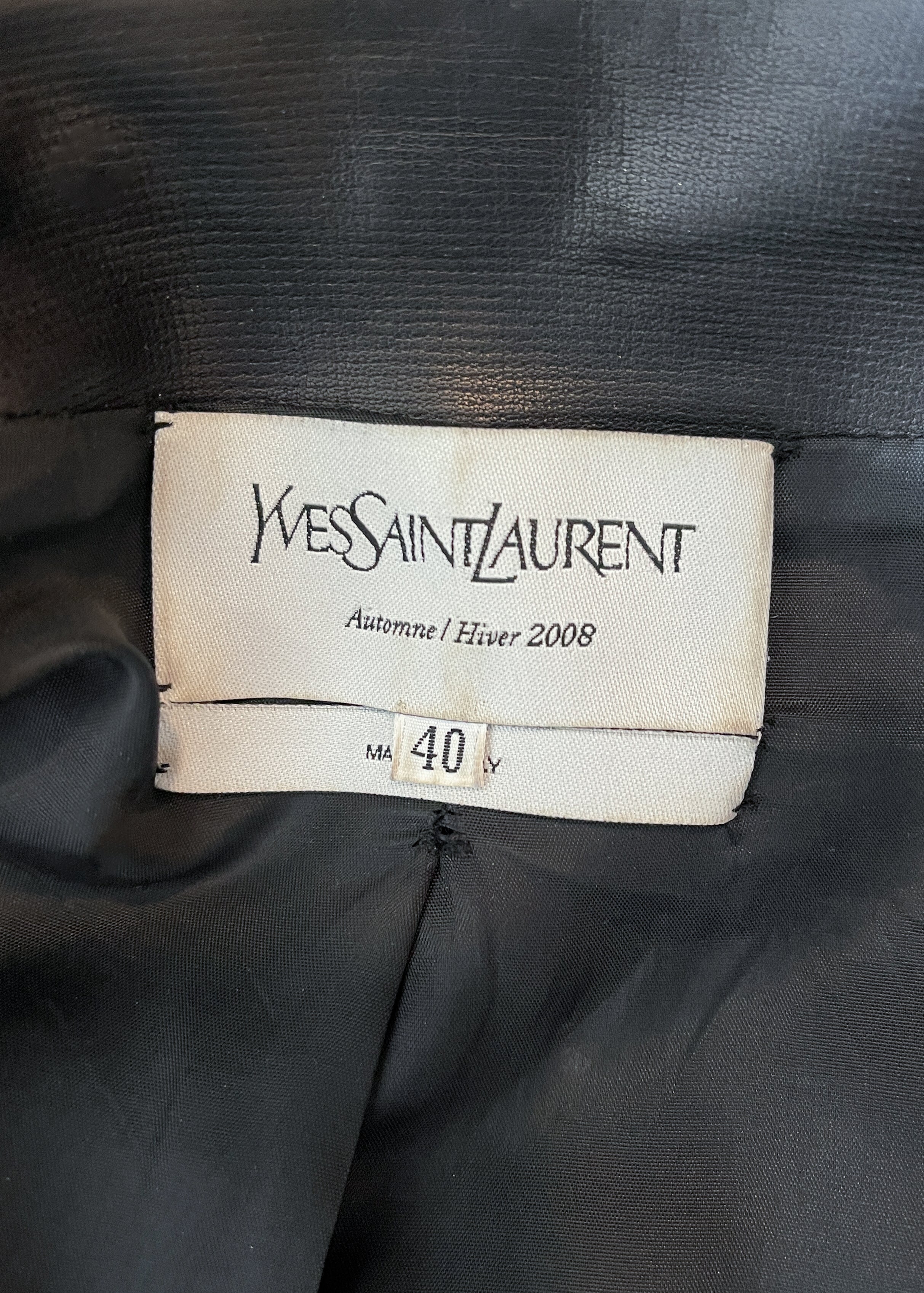 Yves Saint Laurent 2008 Leather Jacket