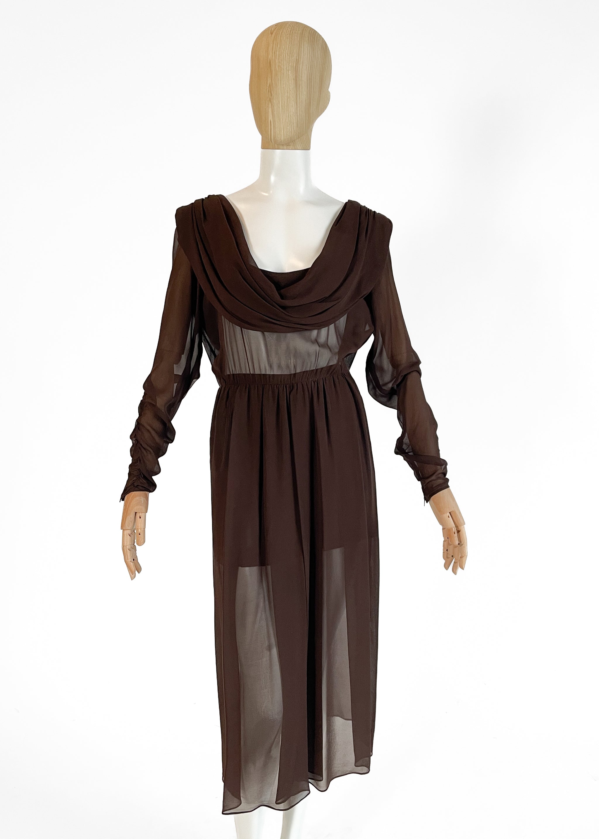 Vintage Yves Saint Laurent Sheer Silk Dress Spring 1989 Vintage Yves Saint Laurent Sheer Silk Dress Spring 1989