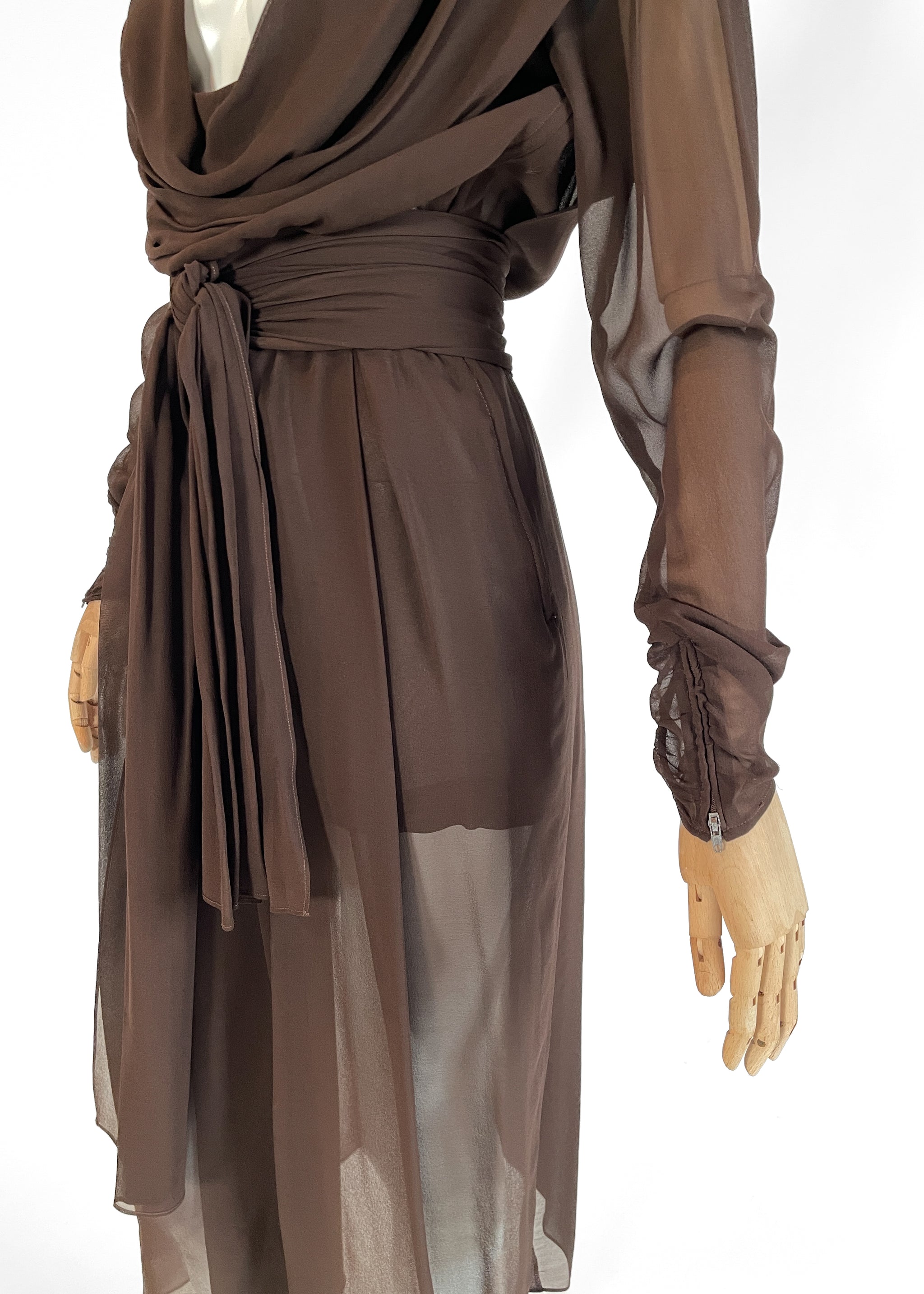 Vintage Yves Saint Laurent Sheer Silk Dress Spring 1989 Vintage Yves Saint Laurent Sheer Silk Dress Spring 1989