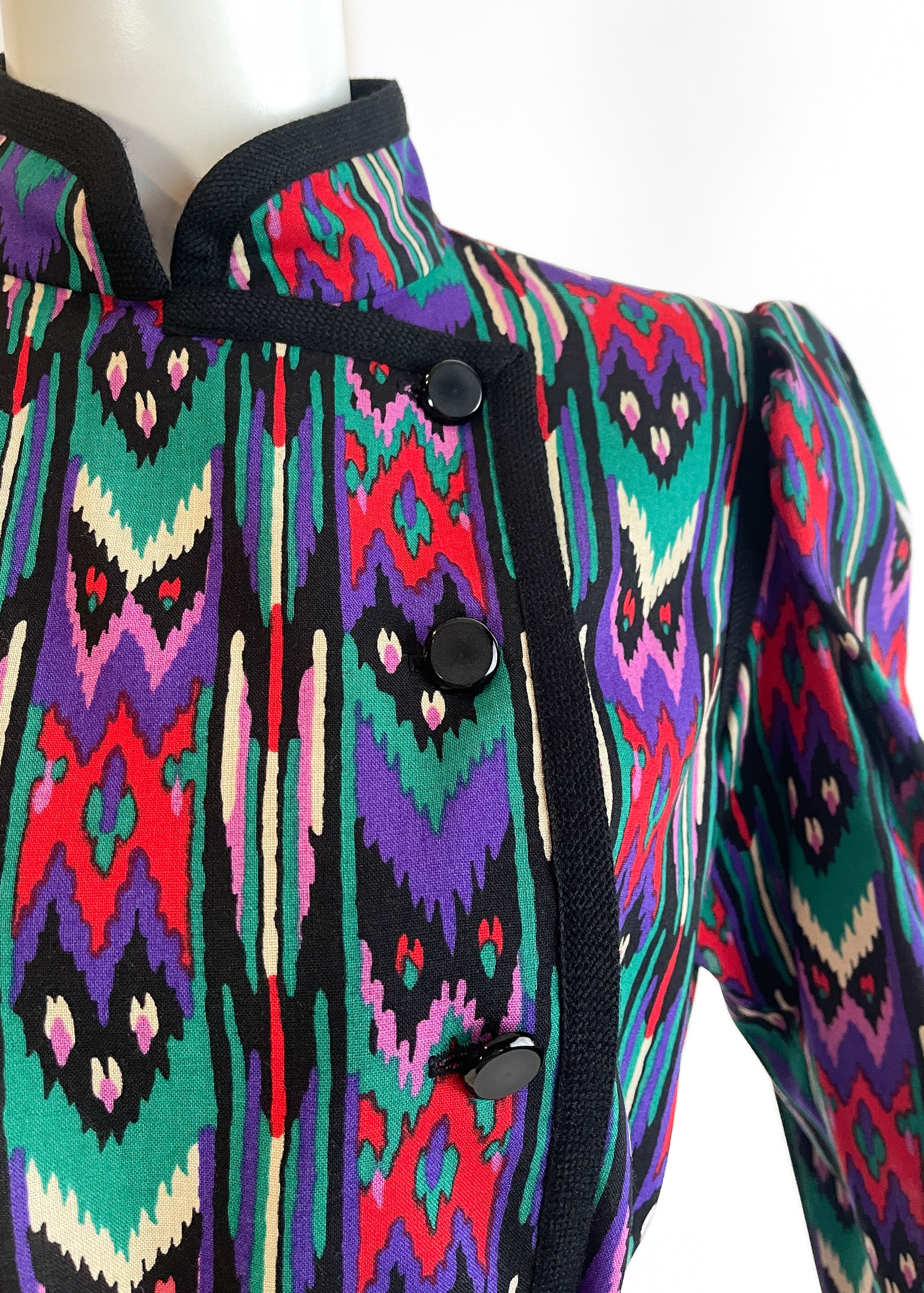 Yves Saint Laurent Laurent Ikat Ensemble Fall 1980