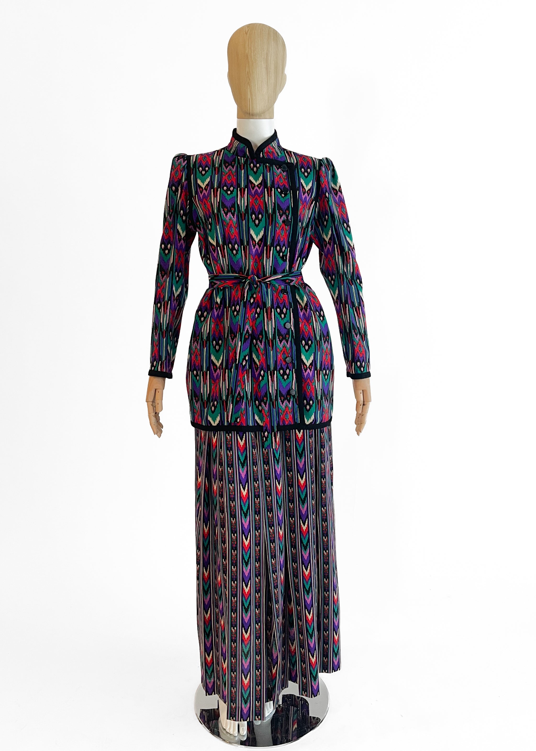 Yves Saint Laurent Laurent Ikat Ensemble Fall 1980