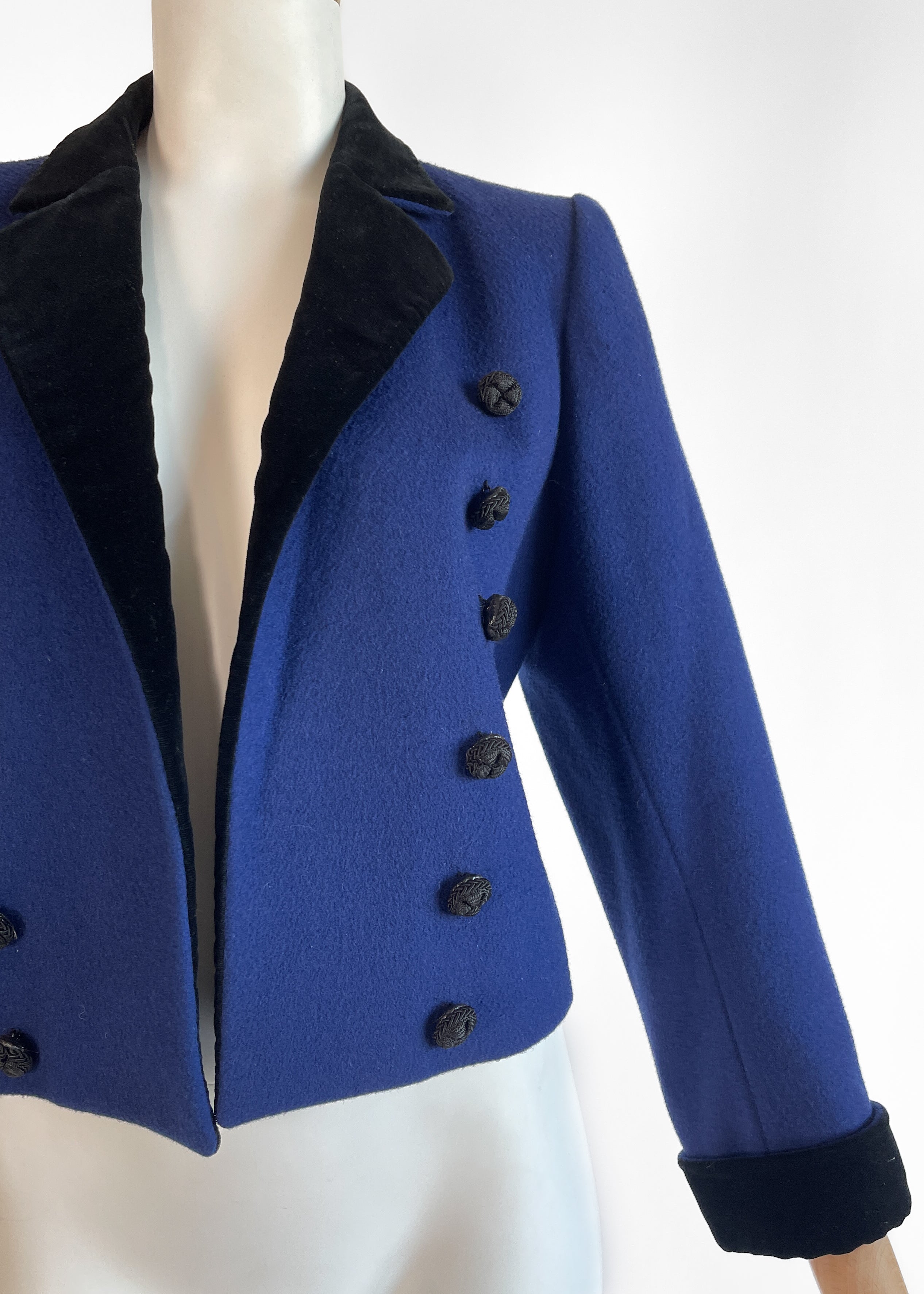 Vintage 1970s Yves Saint Laurent Wool Military Jacket