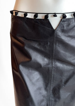 Yves Saint Laurent Leather Skirt Tom Ford Spring 2004