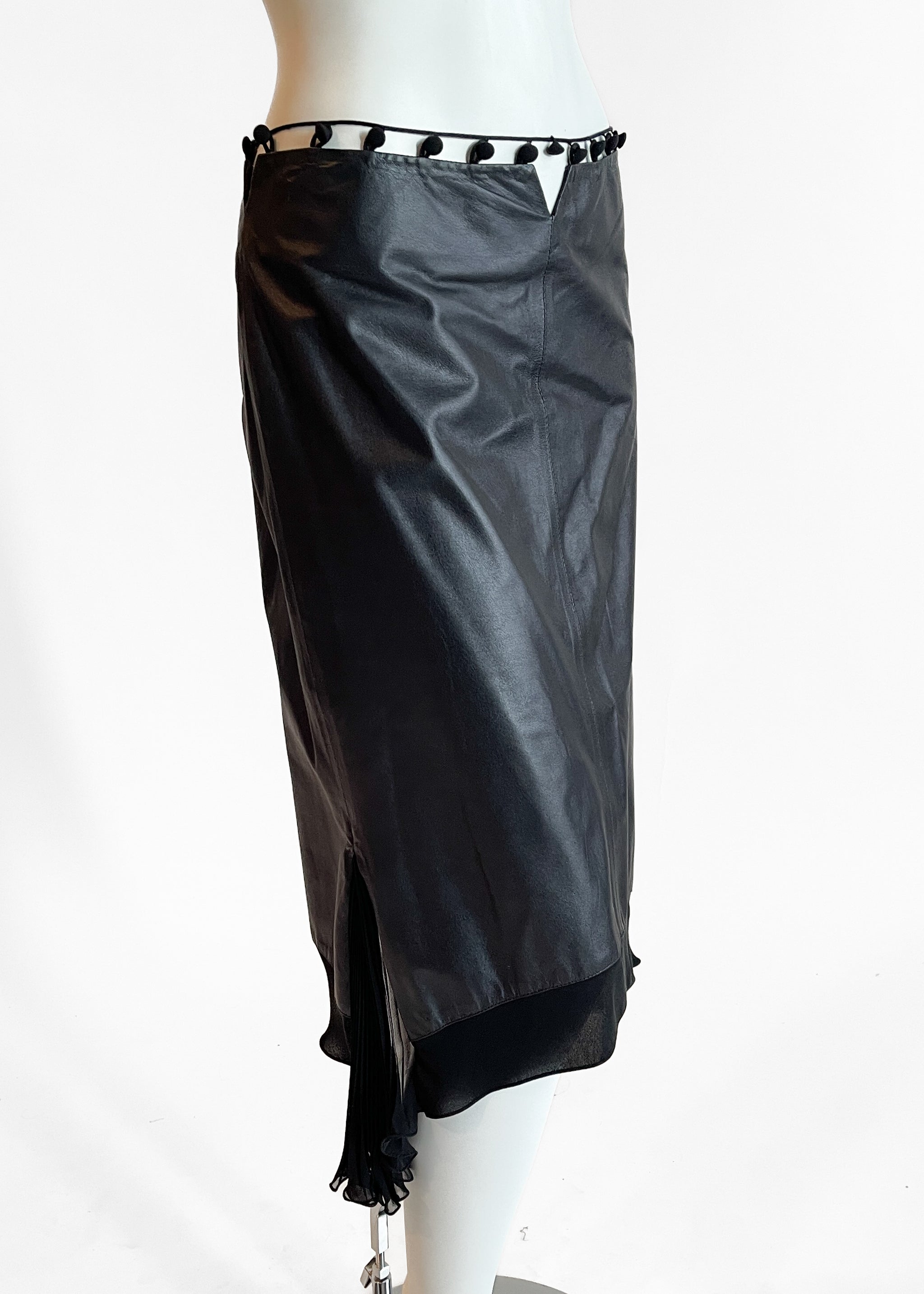 Yves Saint Laurent Leather Skirt Tom Ford Spring 2004