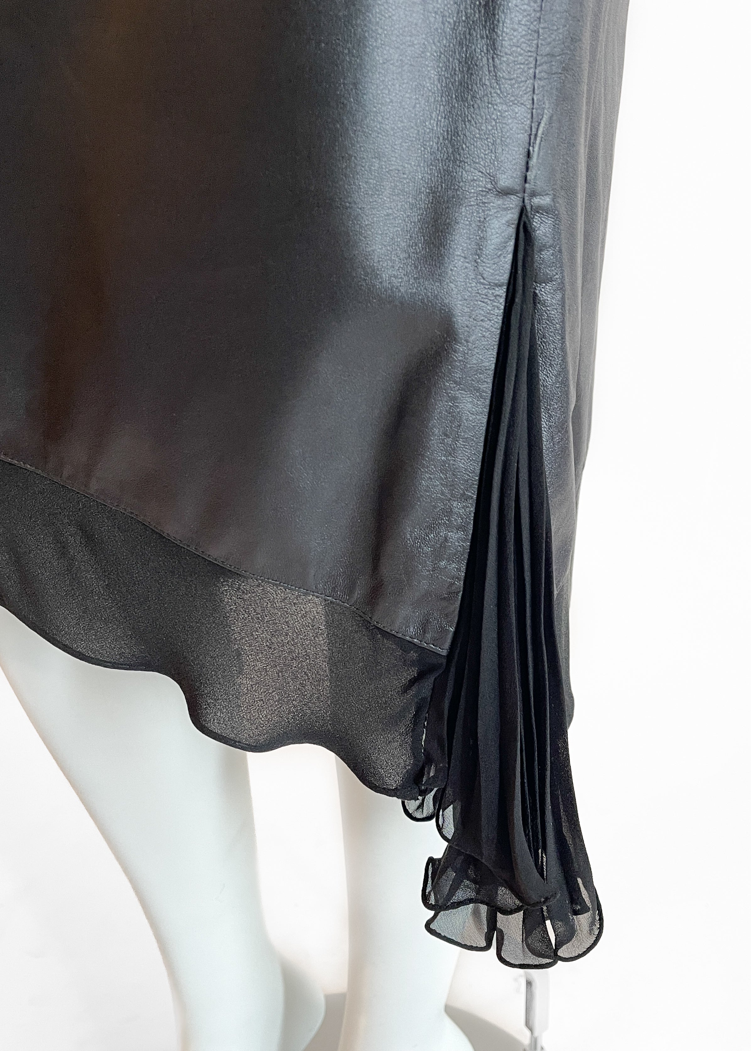 Yves Saint Laurent Leather Skirt Tom Ford Spring 2004