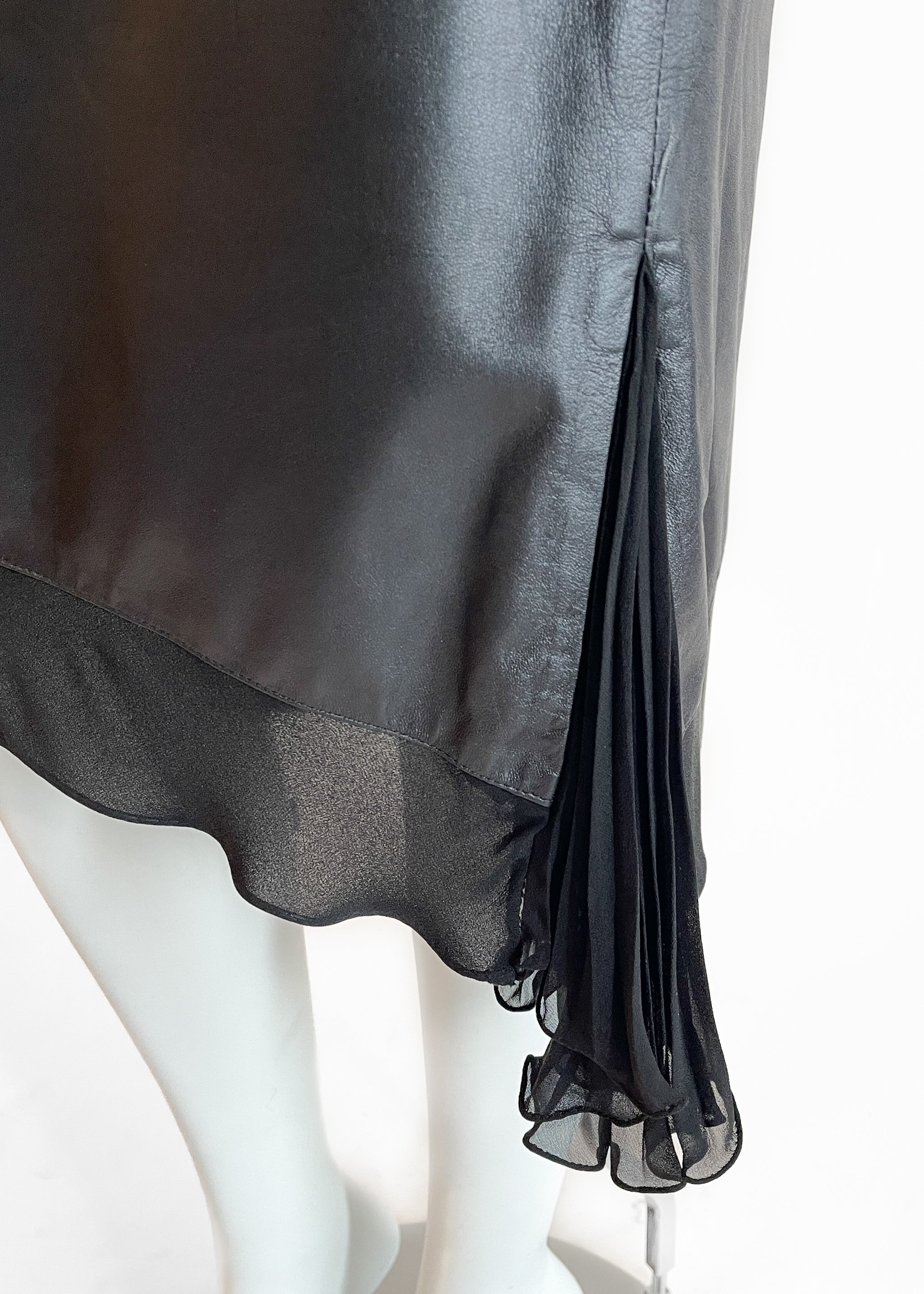 Yves Saint Laurent Leather Skirt Tom Ford Spring 2004