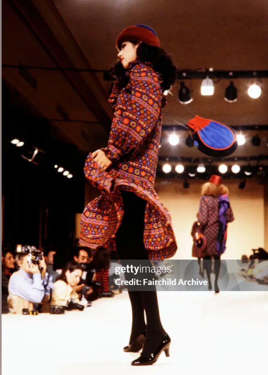 Yves Saint Laurent Folk Print Dress A/W 1980