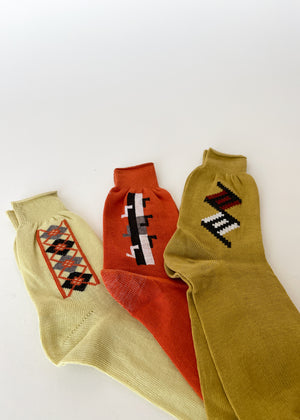 Vintage 1930s Deco Cotton Sock Set #2