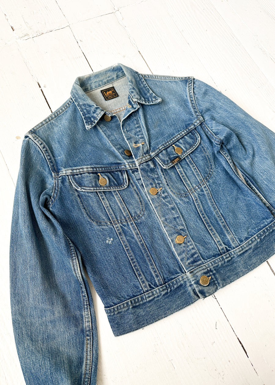 Vintage 1970s Lee Cropped Denim Jacket