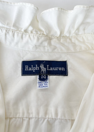 Vintage Ralph Lauren Cotton Ruffle Shirt