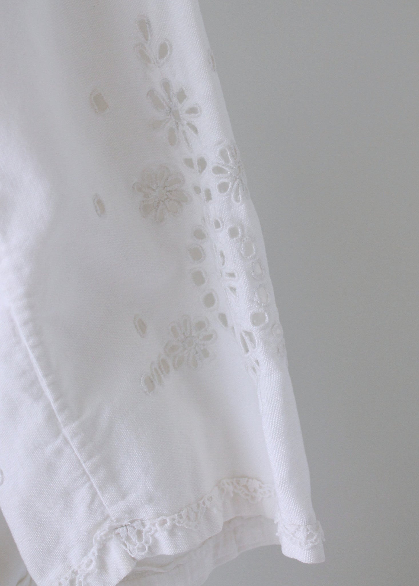 Antique 1910s Cotton and Lace Lawn Dress and Jacket