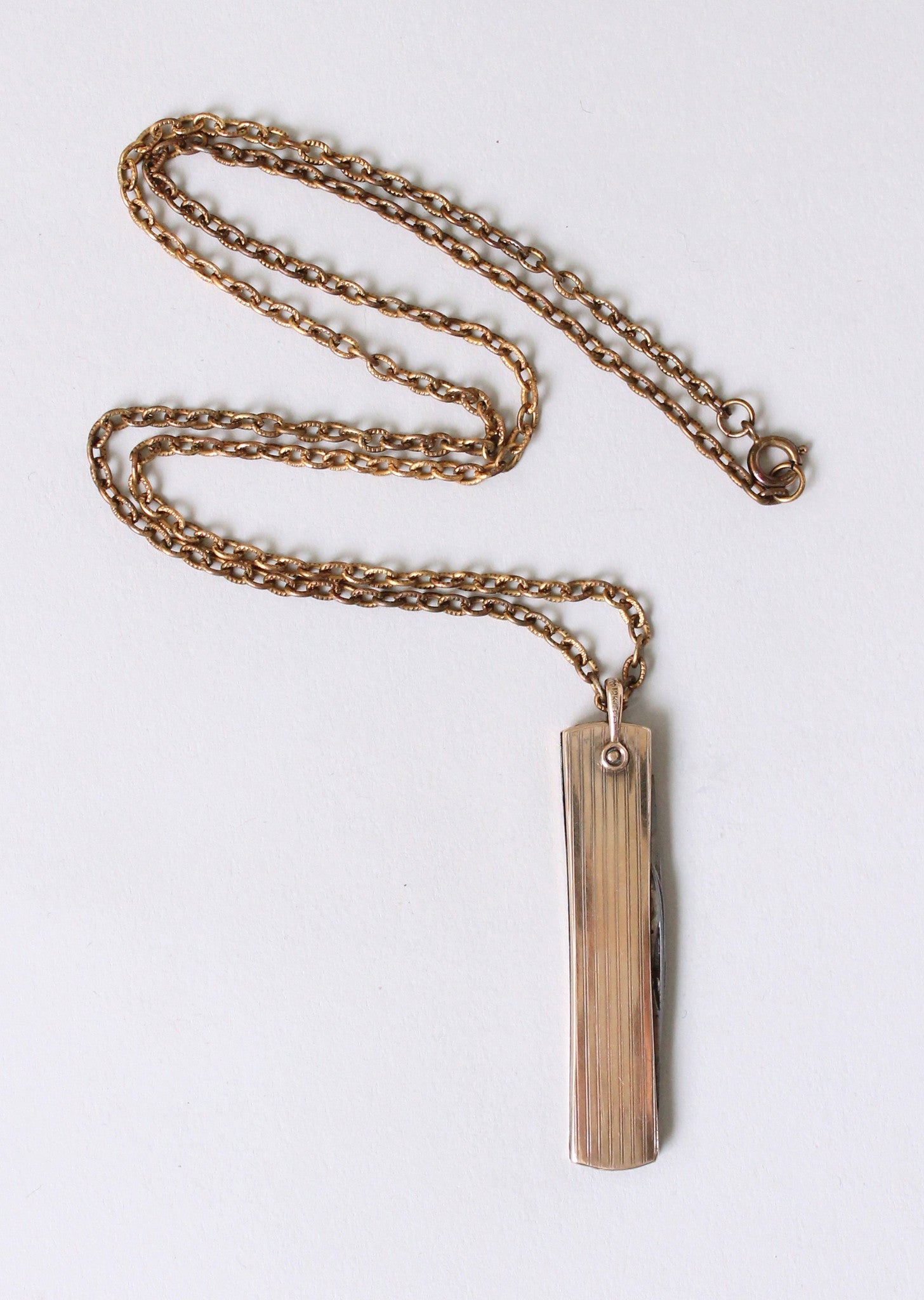 Vintage 1930s 12K Gold Filled Art Deco Knife Necklace