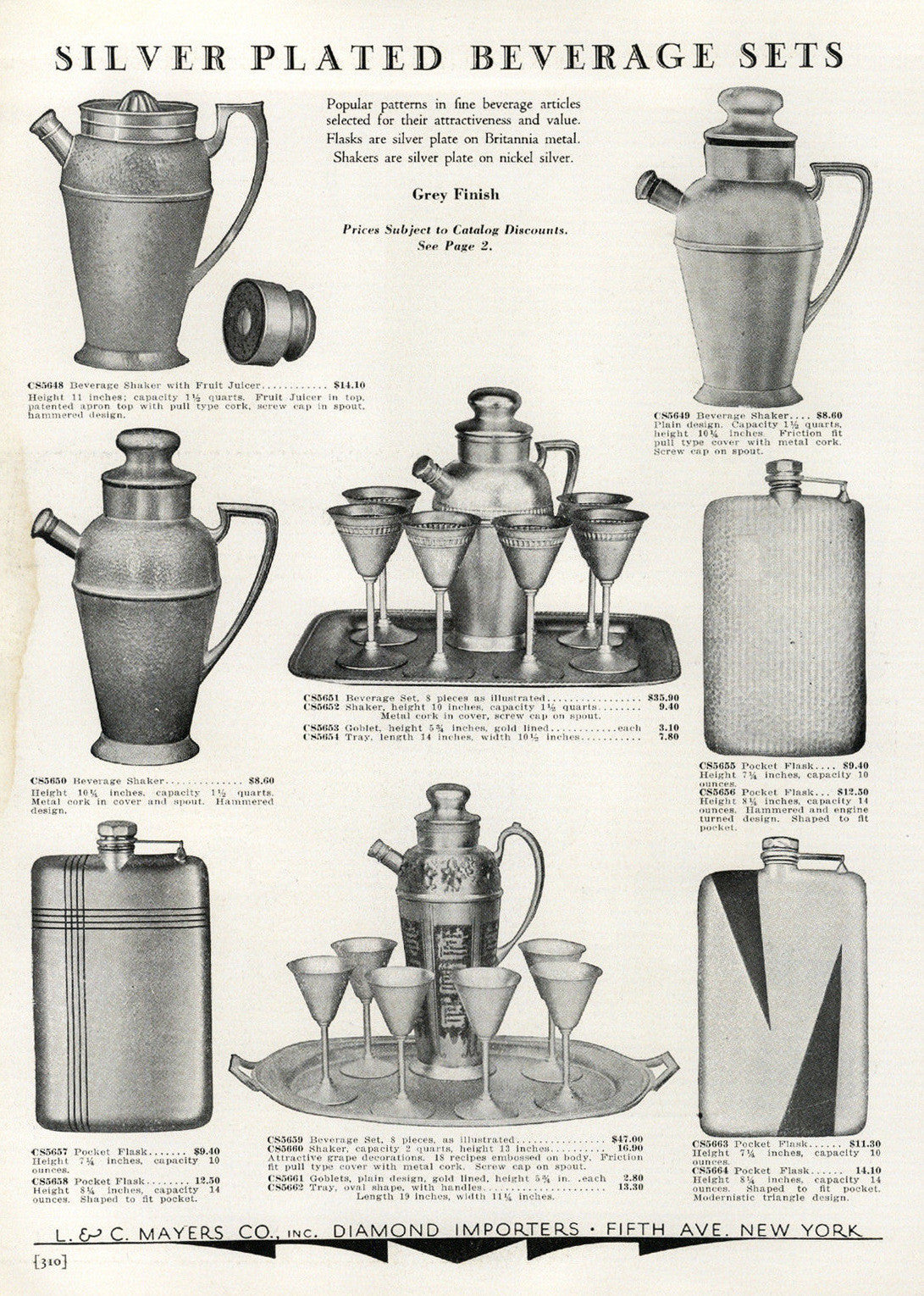 Vintage 1930s Art Deco Oversized Two Toned Flask