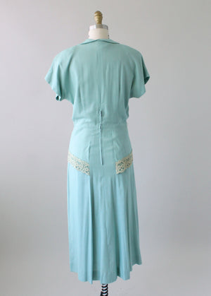 Vintage 1940s Minty Minx Modes Day Dress
