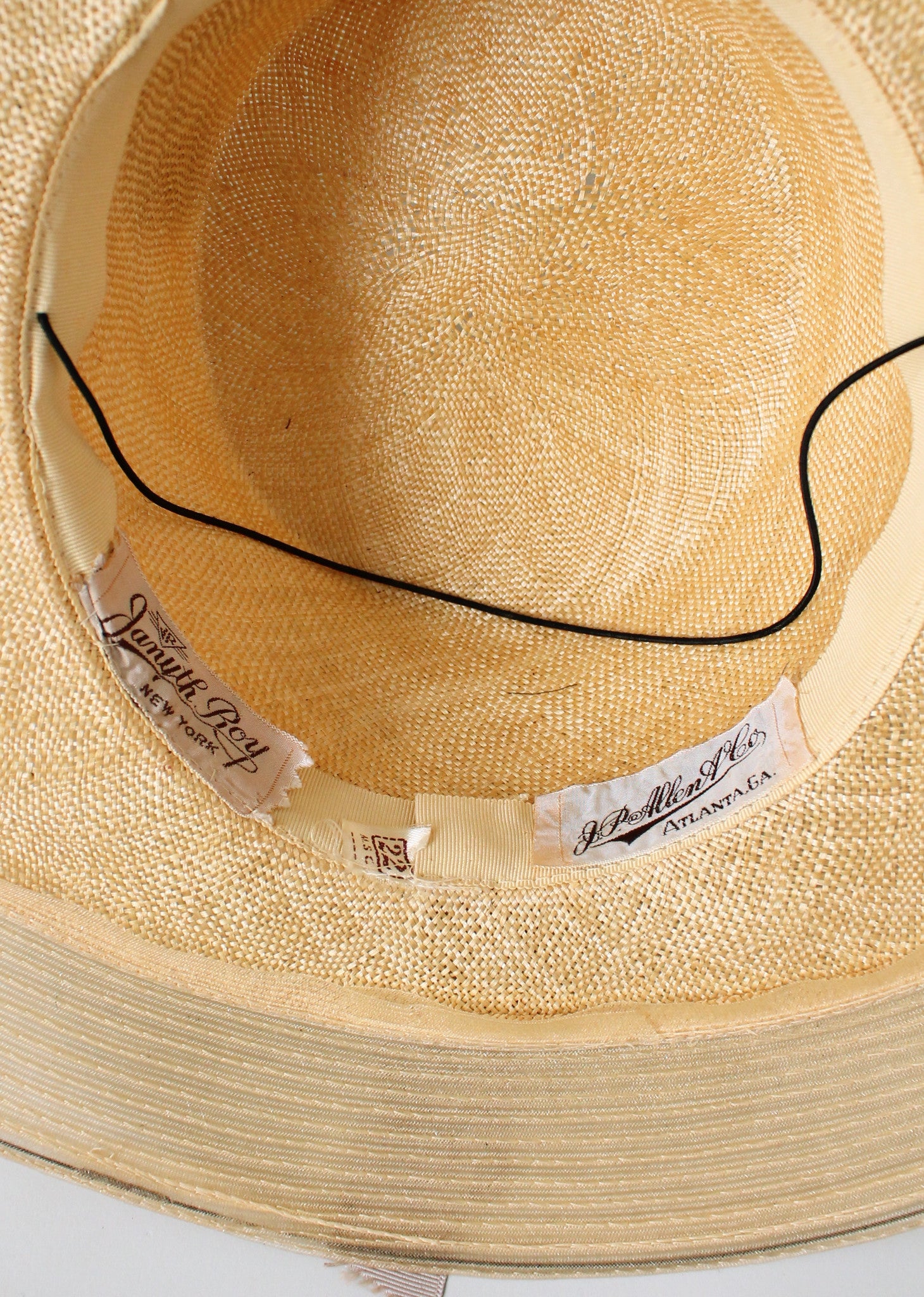 Vintage Early 1940s Pink Roses Wide Brim Hat