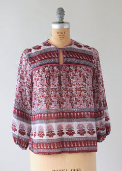 Vintage Indian Cotton Tunic Top - Etsy