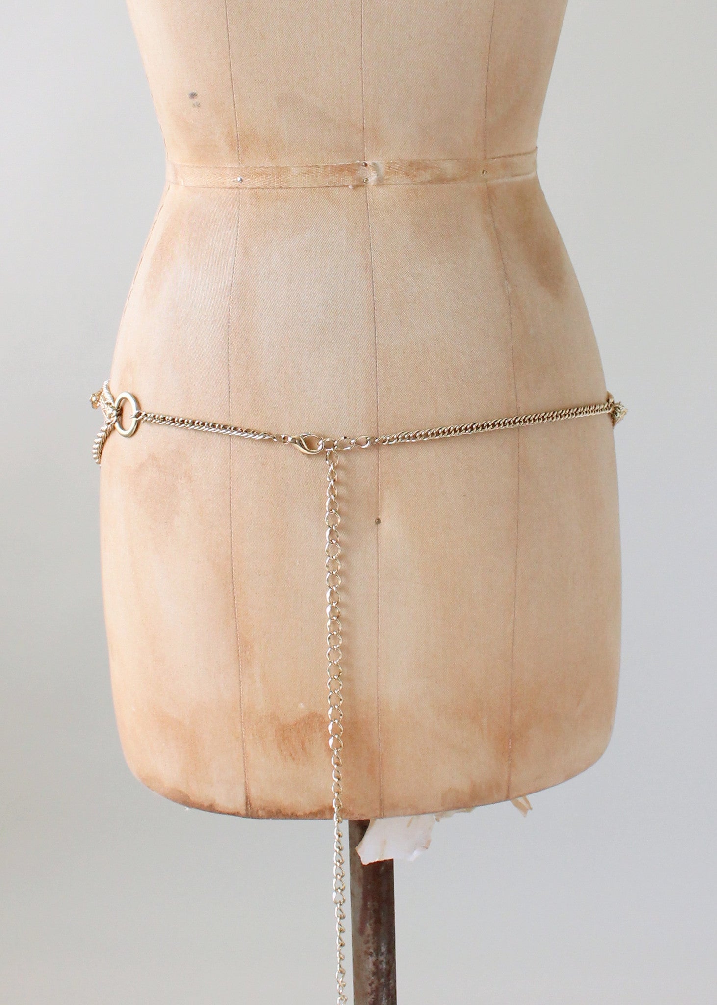 Vintage 1980s Gold Chains Hip Belt