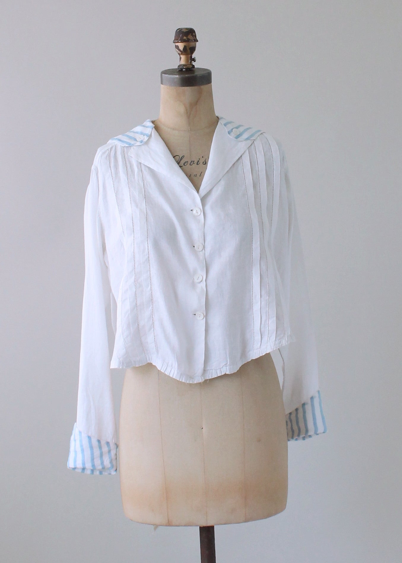 Vintage Edwardian Striped Sailor Blouse