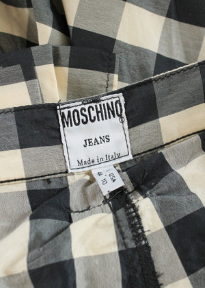 Vintage 1980s Moschino Jeans Party in the Back Mini Skirt