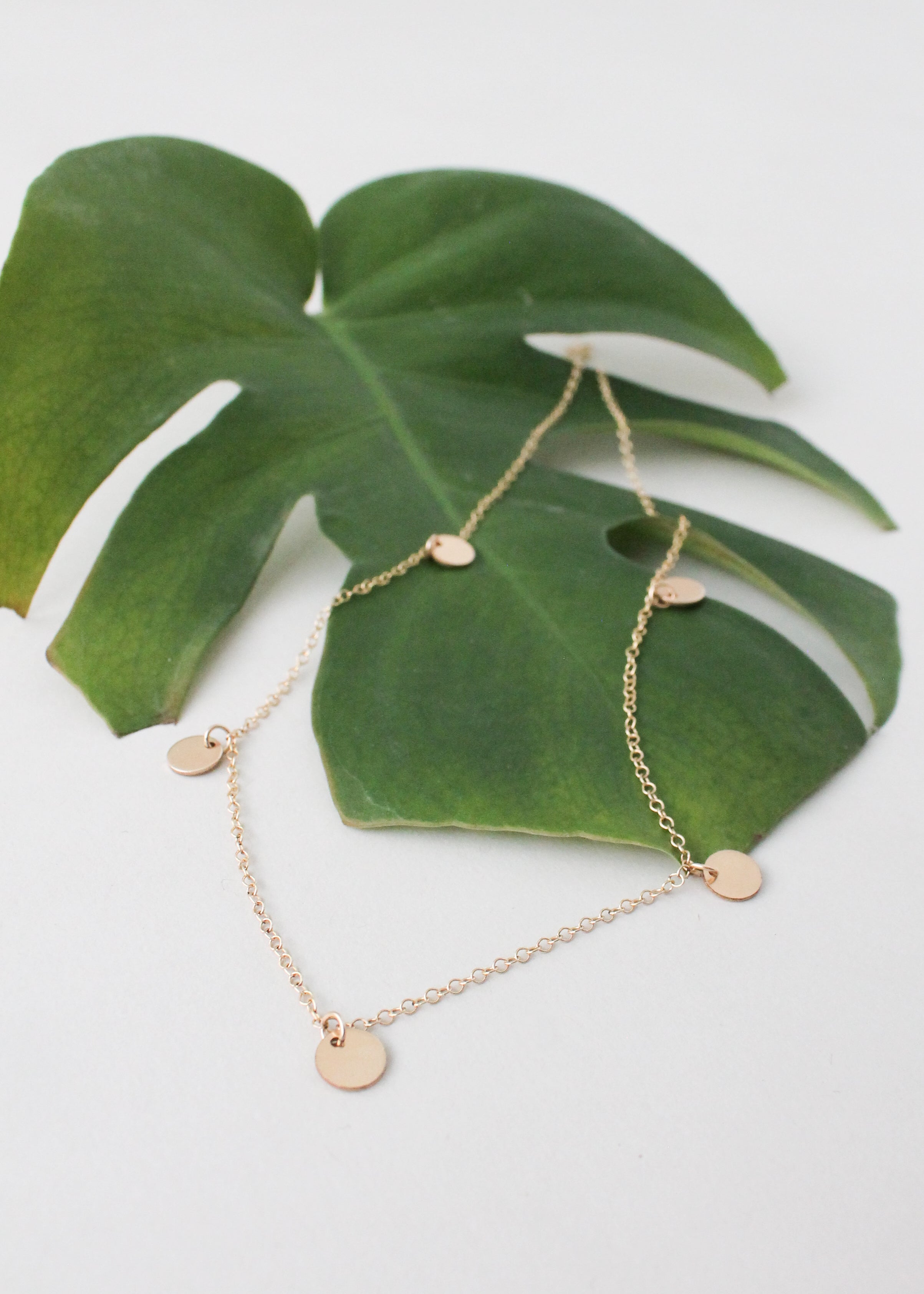 5 Disc Choker Layering Necklace