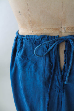 Vintage 1920s Indigo Dyed Cotton Skirt