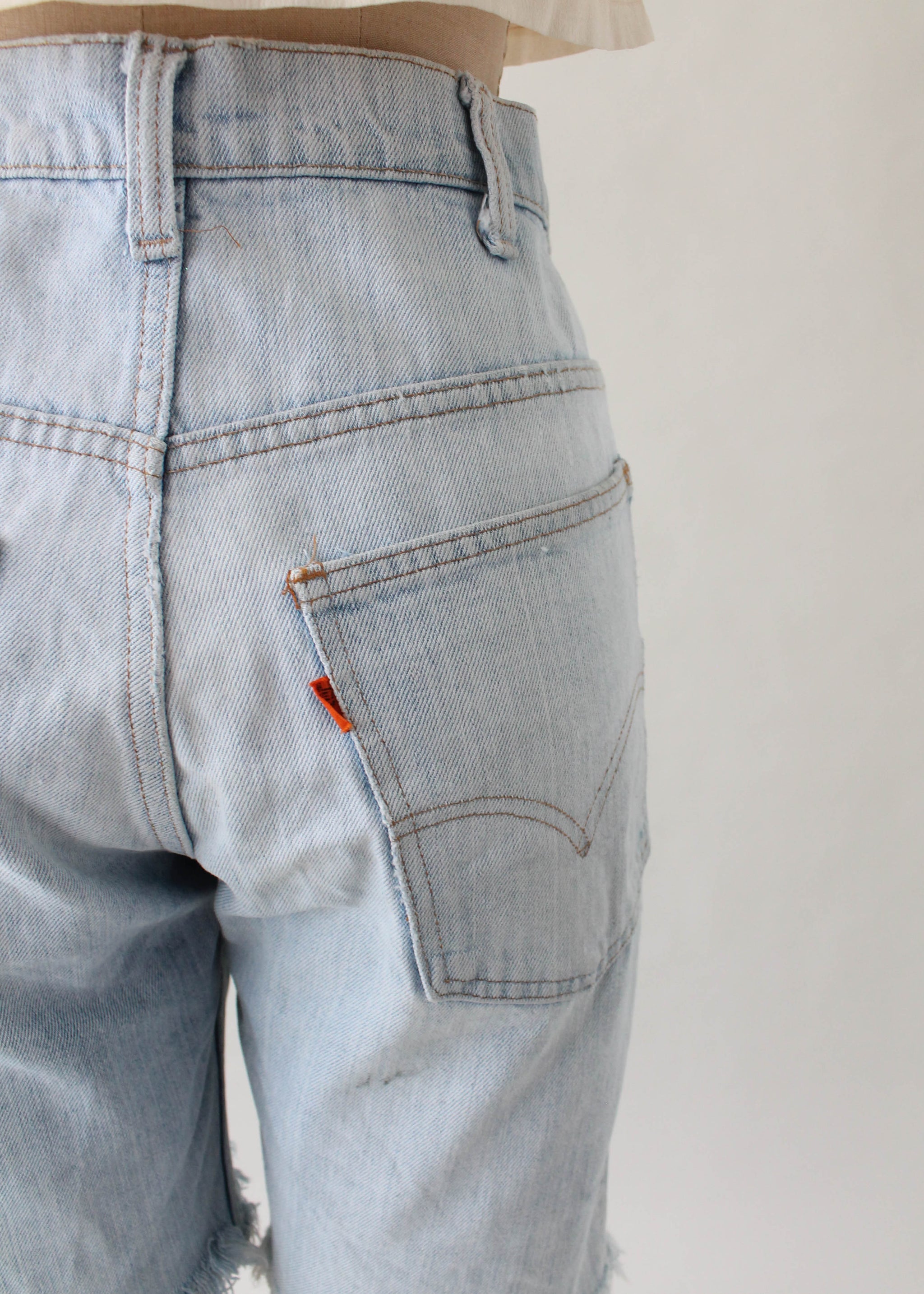 Vintage 1970s Levis Faded Jeans Shorts