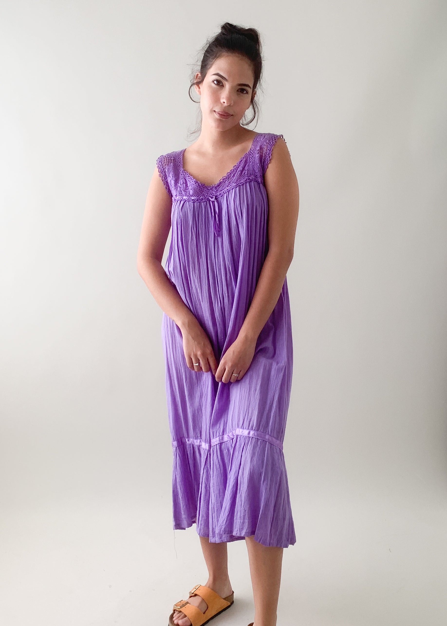 1930s Hand Dyed Cotton Dress
