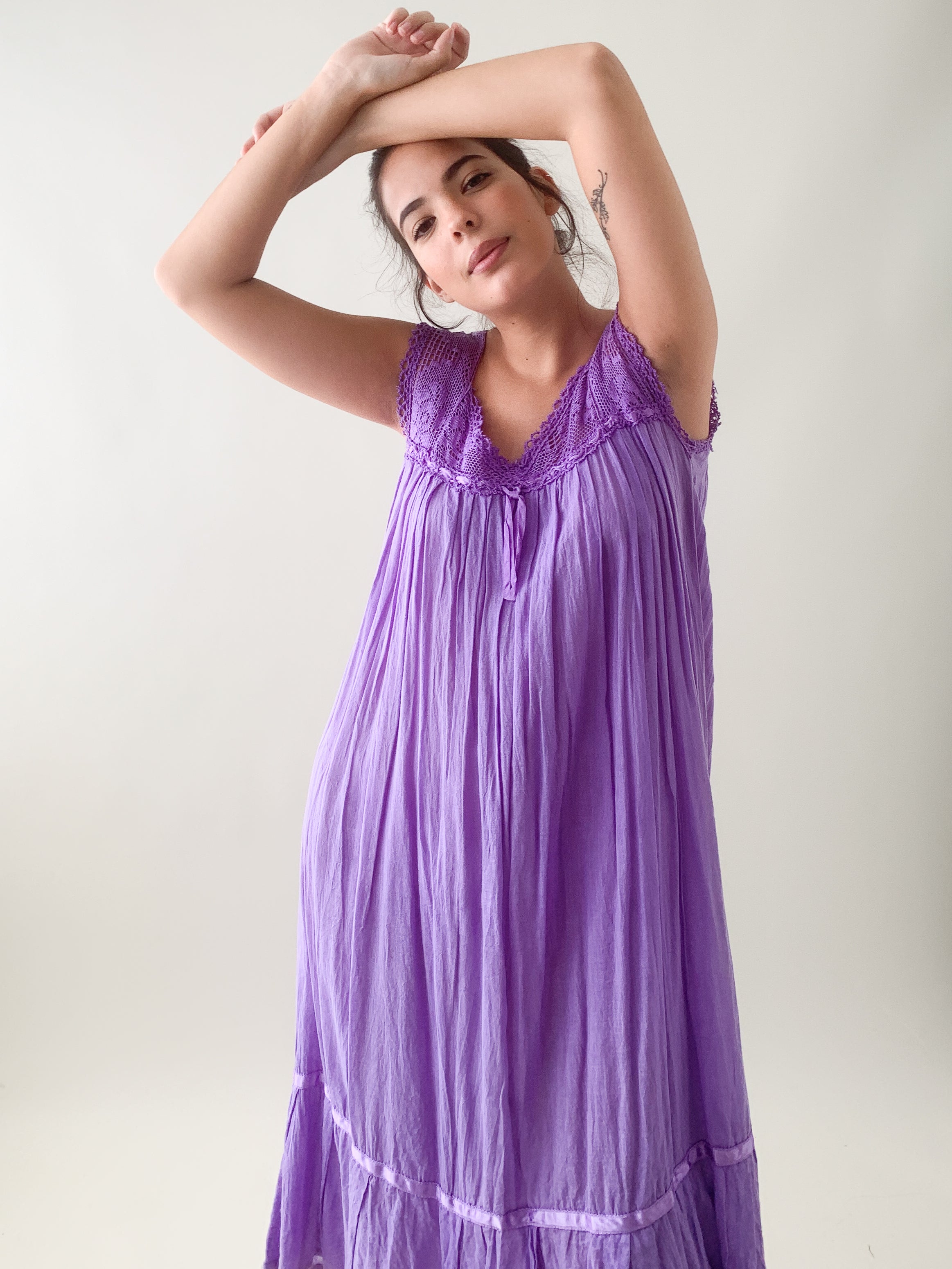 1930s Hand Dyed Cotton Dress