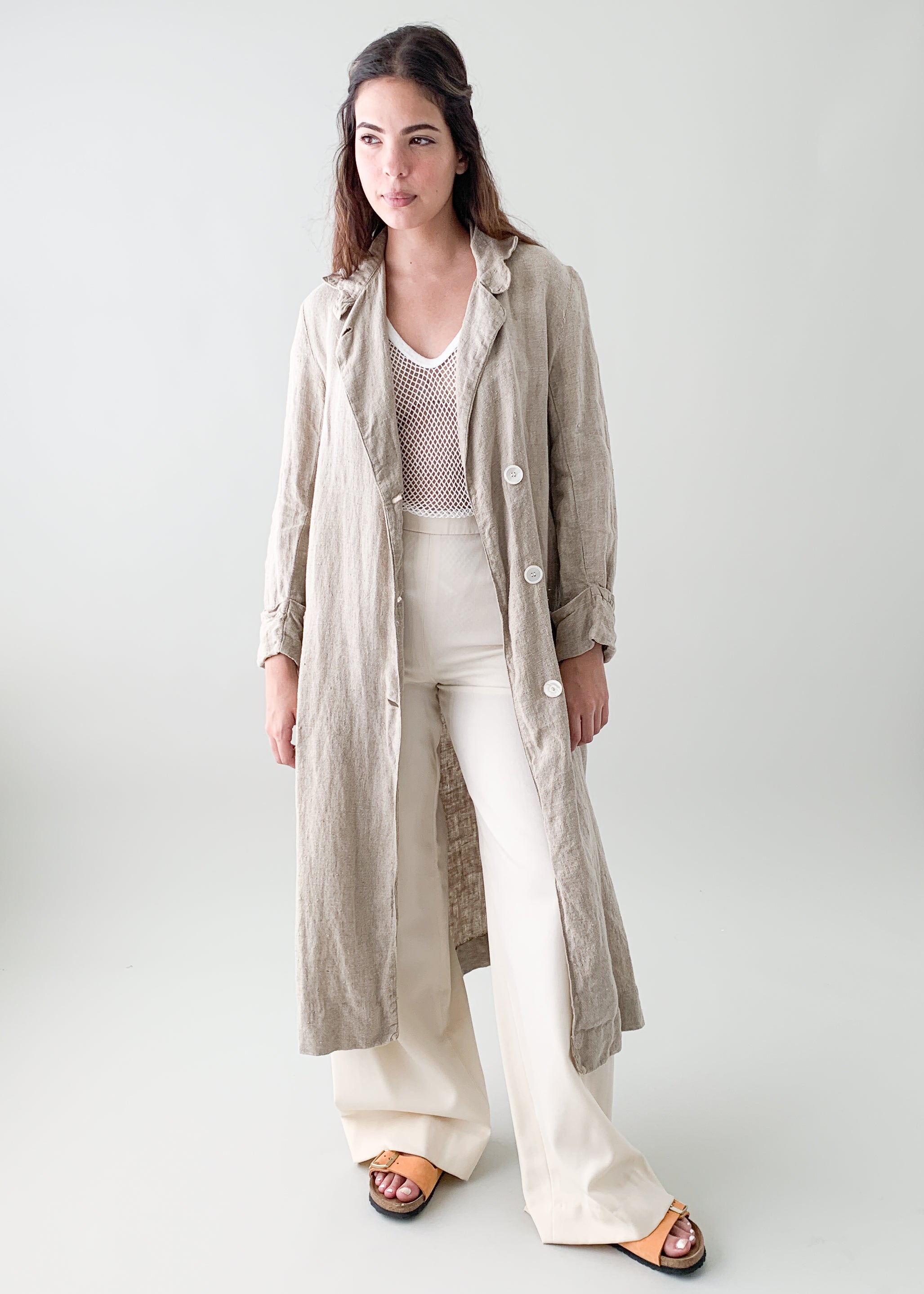 Vintage 1910s Linen Motoring Duster Coat