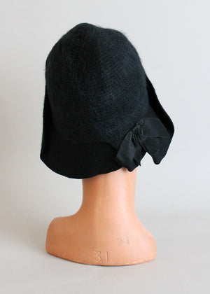 Vintage Late 1920s Winter Cloche Hat