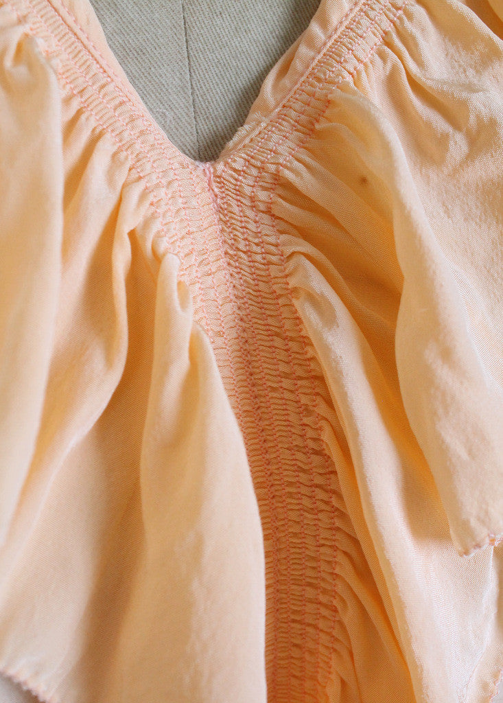 Vintage 1920s Silk Ruffle Flapper Blouse