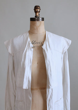 Vintage 1920s Linen Summer Duster Jacket