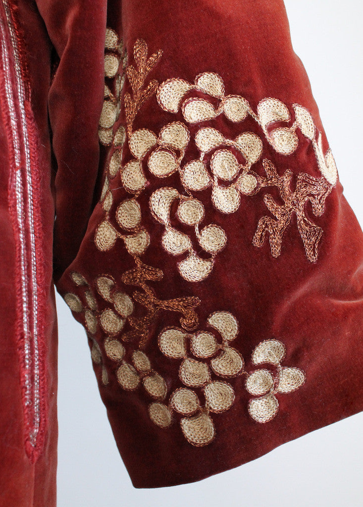 Vintage 1920s Velvet and Fur Cocoon Coat