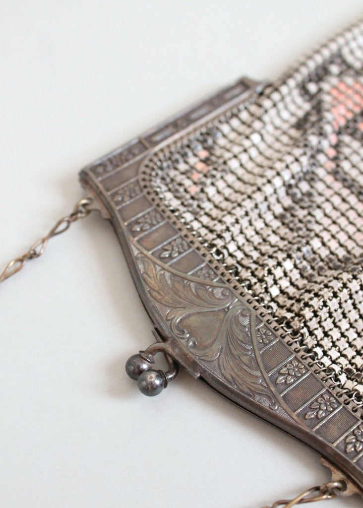 Vintage 1920s Whiting and Davis Sunset Flapper Purse