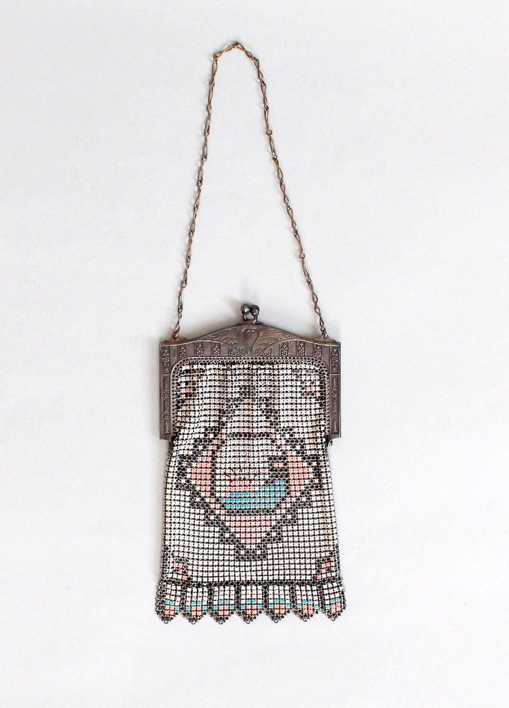 Vintage 1920s Whiting and Davis Sunset Flapper Purse