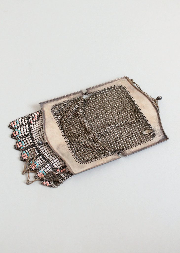 Vintage 1920s Whiting and Davis Sunset Flapper Purse