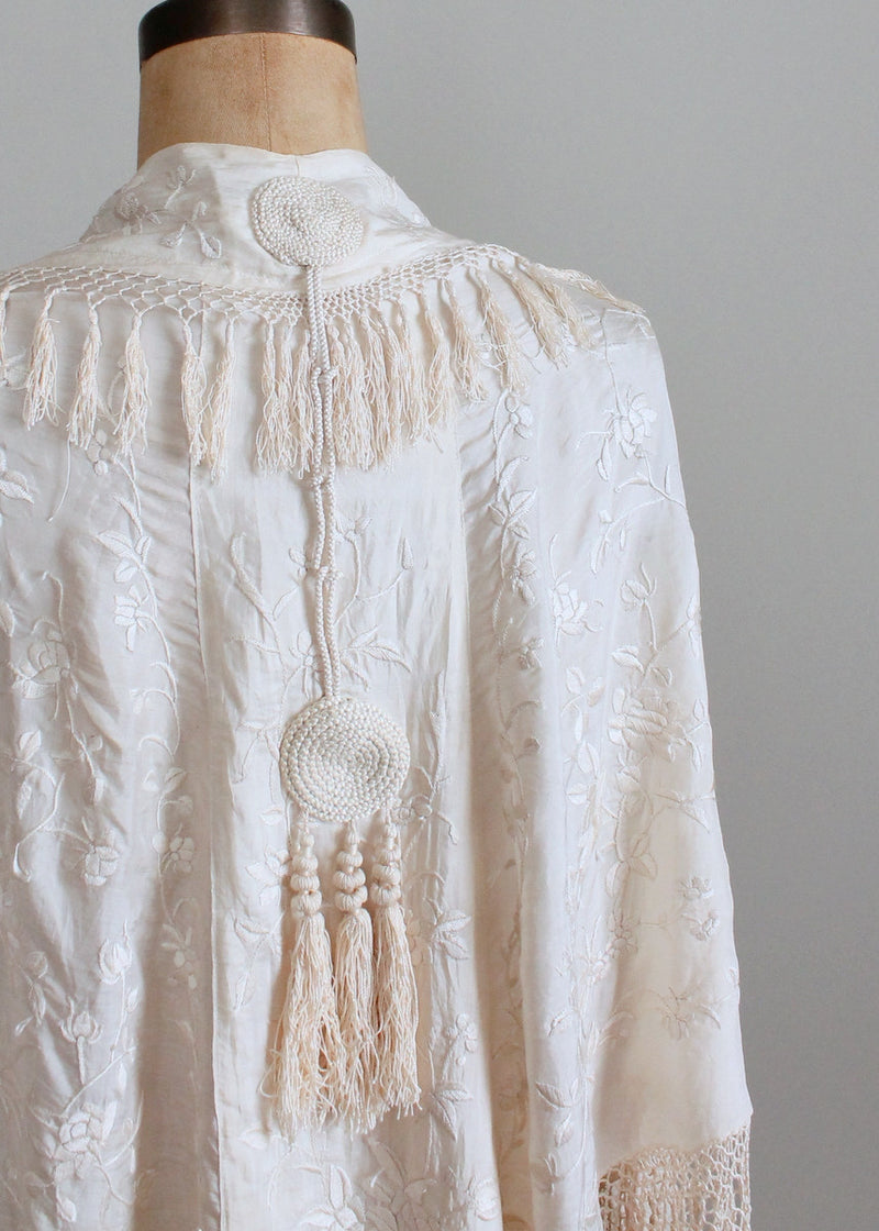 embroidered fringe shawl