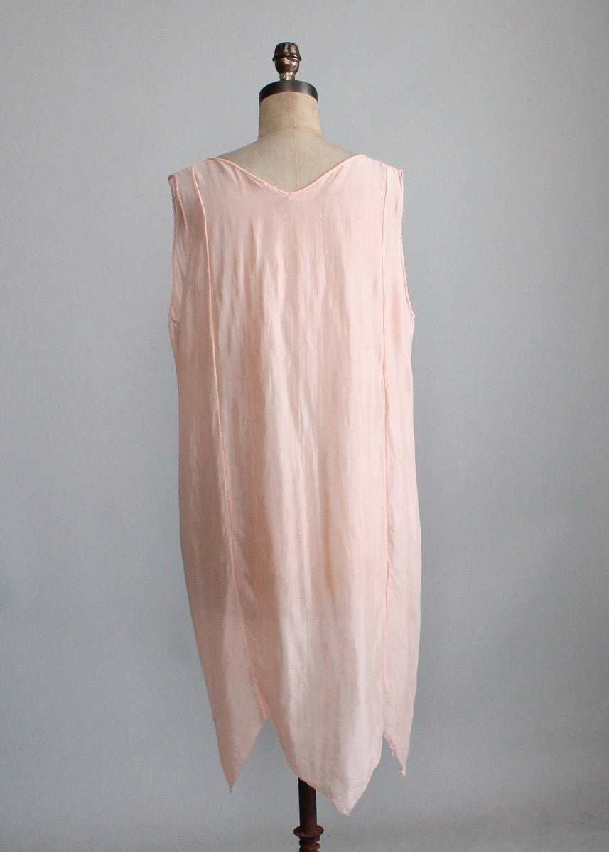 Vintage 1920s Embroidered Silk Nightgown