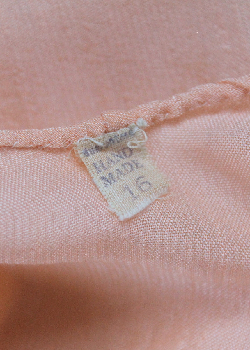 Vintage 1920s Embroidered Silk Nightgown